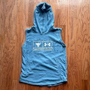 Under Armour youth large sleeveless shirt, UA Rock Project, blue